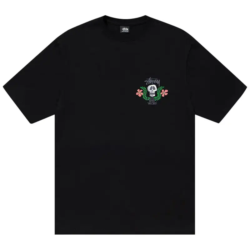 Stussy Skull Crest Black Tee