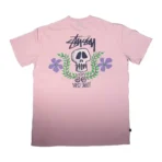 Stussy Skull Crest Pink Tee Back