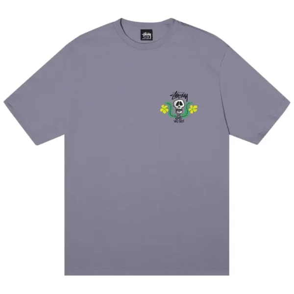 Stussy Skull Crest Purple Tee