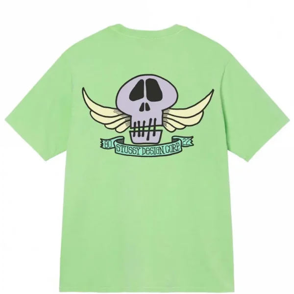 Stussy Skull Wings Parrot T-Shirt Back