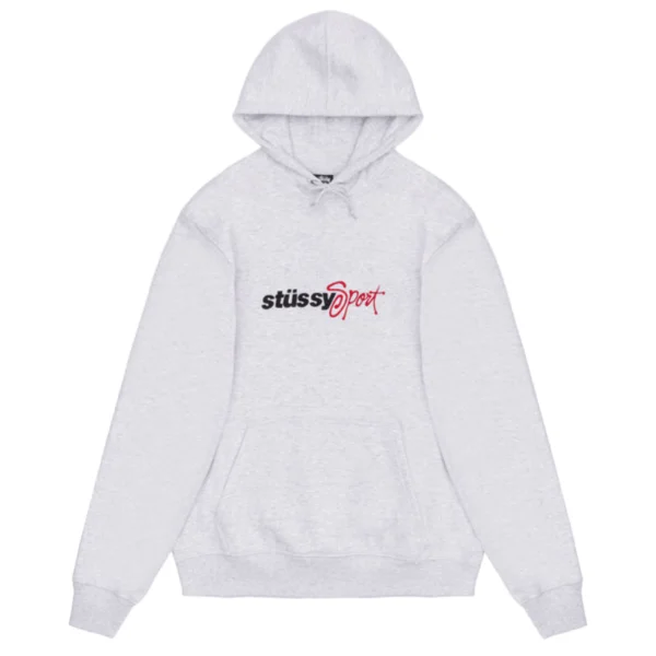Stussy Sport Applique Ash Heather Hoodie