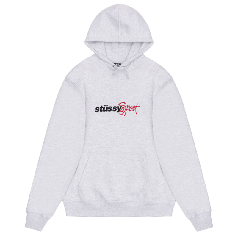 Stussy Sport Applique Ash Heather Hoodie