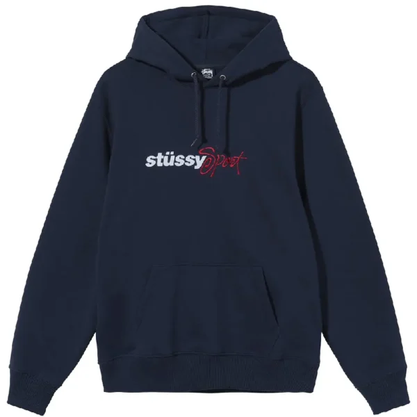 Stussy Sport Applique Navy Hoodie