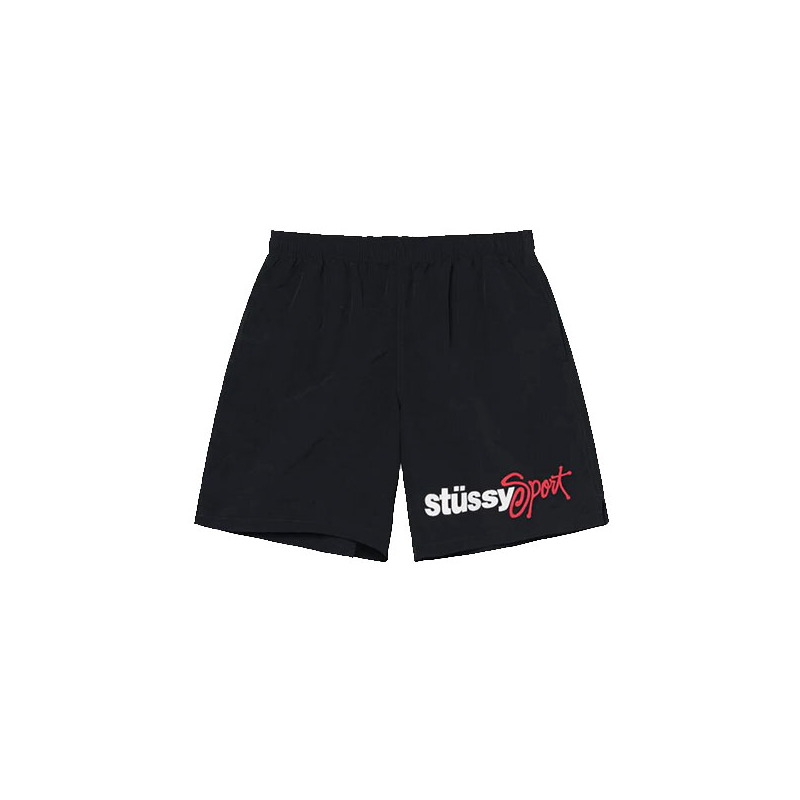 Stussy Sport Logo Black Shorts