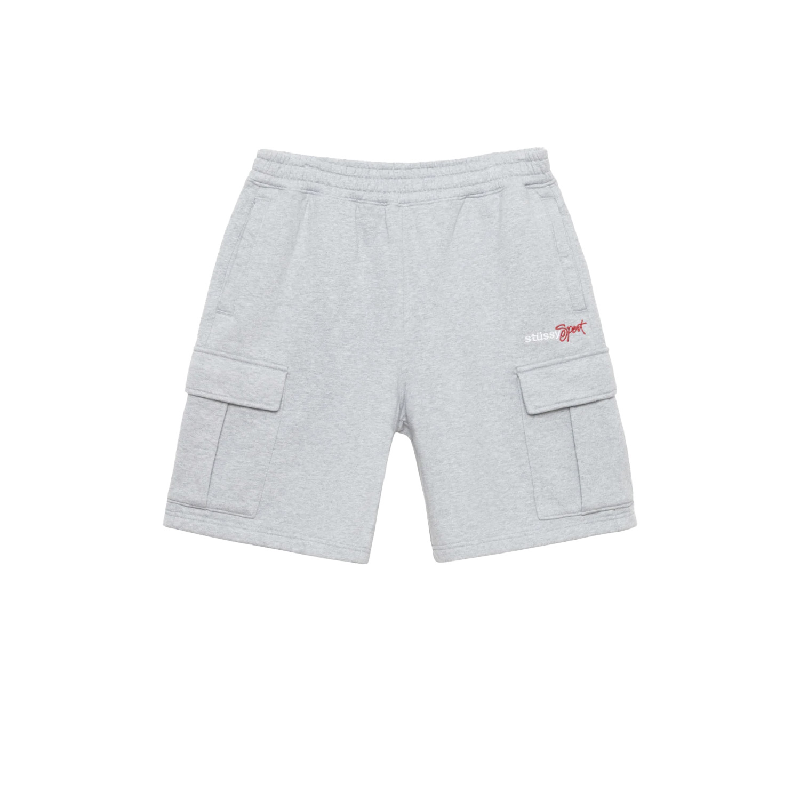 Stussy Sport Logo Grey Cargo Shorts