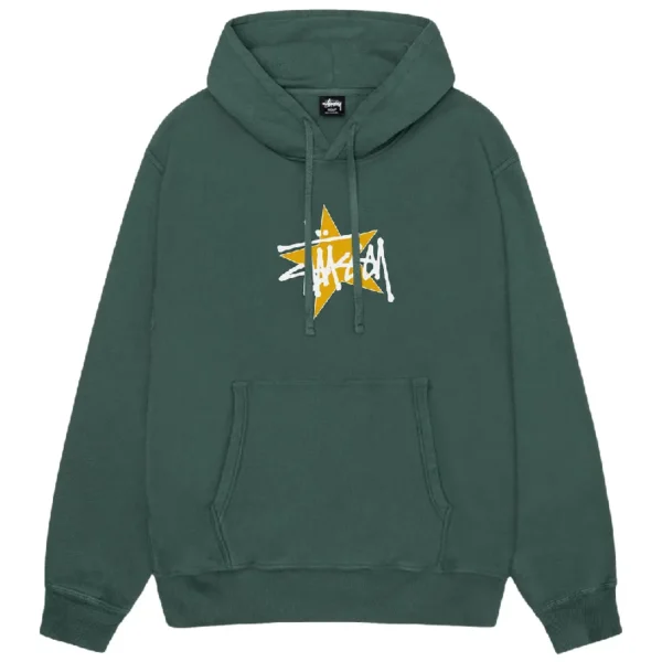 Stussy Star Green Pullover Hoodie