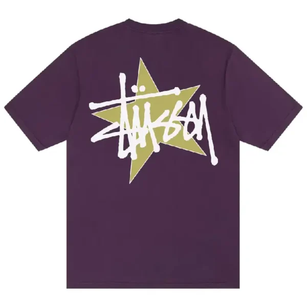 Stussy Star Purple T-Shirt Back