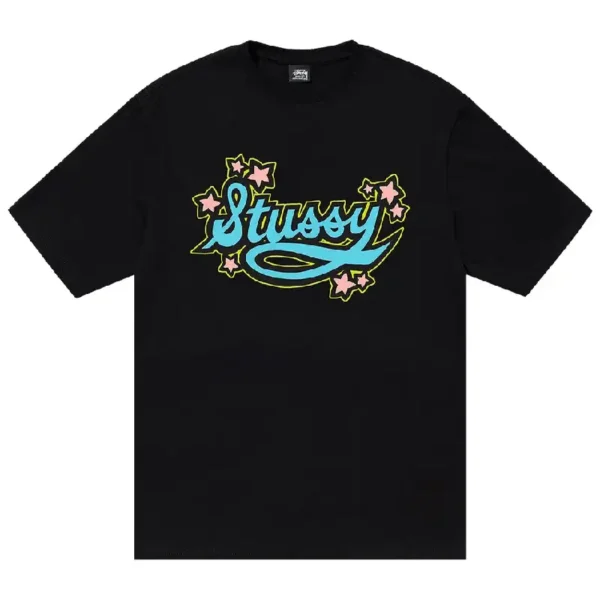 Stussy Star Script Black T-Shirt