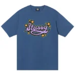 Stussy Star Script Blue T-Shirt