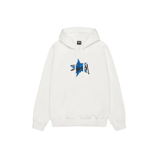 Stussy Star White Pullover Hoodie