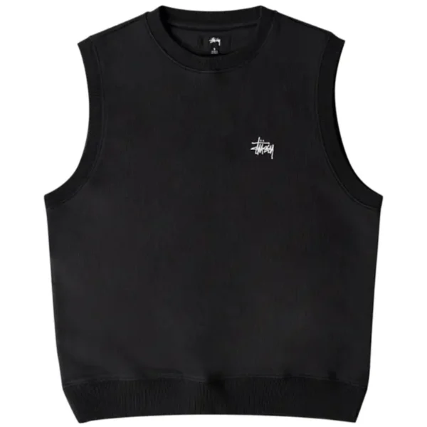 Stussy Stock Fleece Black Vest