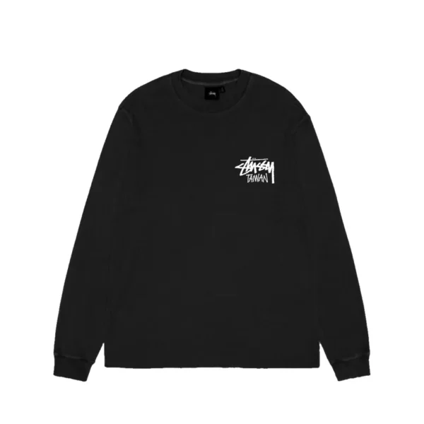 Stussy Stock Taiwan Long Sleeve Black Shirt