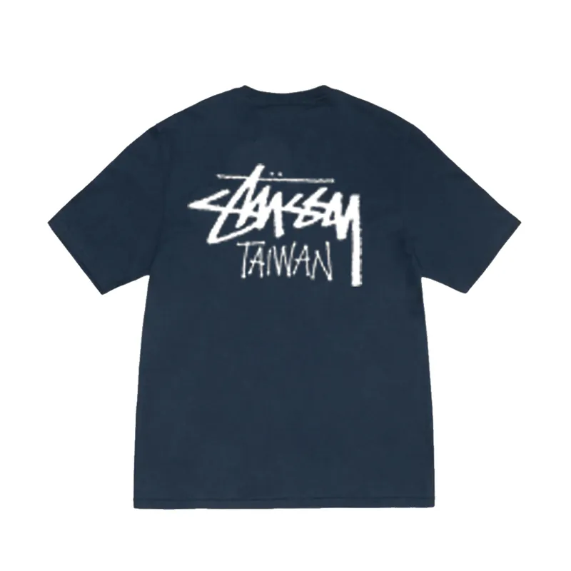Stussy Stock Taiwan Navy Tee -back