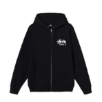 Stussy Stock Taiwan Zip Black Hoodie