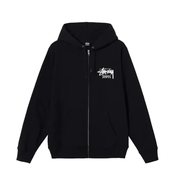 Stussy Stock Taiwan Zip Black Hoodie
