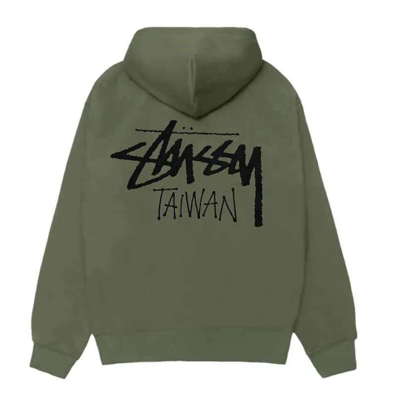 Stussy Stock Taiwan Zip Green Hoodie-back