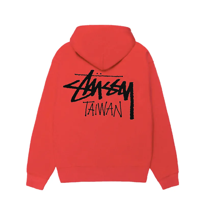 Stussy Stock Taiwan Red Hoodie-back