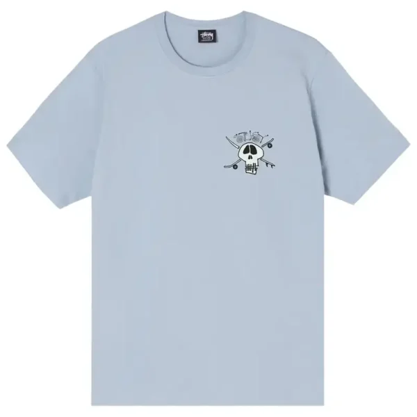 Stussy Surf Skate Skull Gray T-Shirt