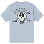 Stussy Surf Skate Skull Gray T-Shirt Back