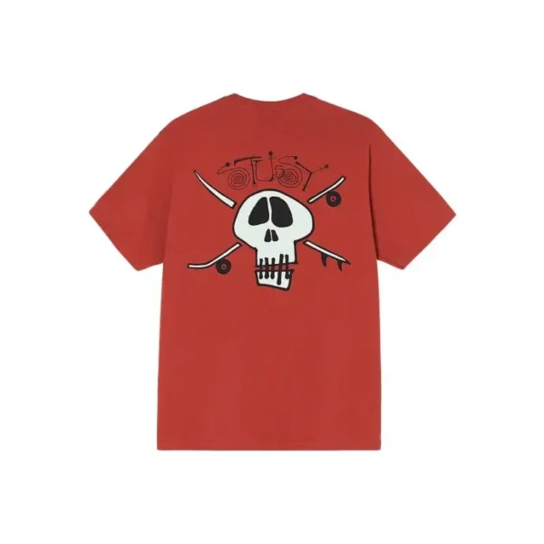 Stussy Surf Skate Skull Red T-Shirt Back