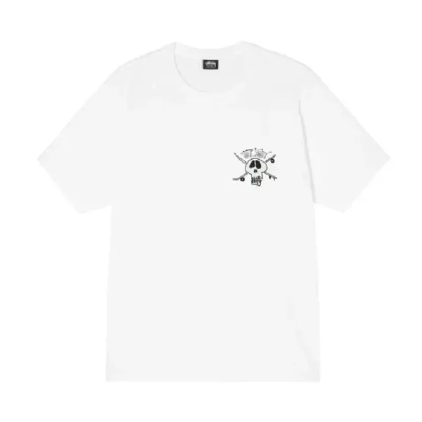 Stussy Surf Skate Skull White T-Shirt