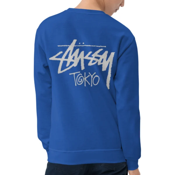 Stussy Tokyo Blue Crewneck-back
