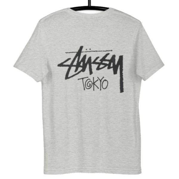 Stussy Tokyo Grey T Shirt-back