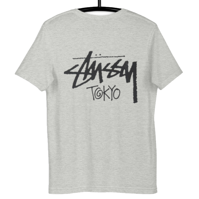 Stussy Tokyo Grey T Shirt-back