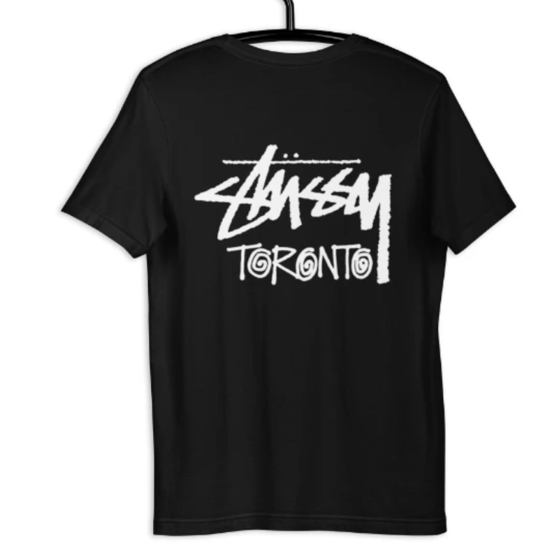 Stussy Toronto Black T Shirt-back