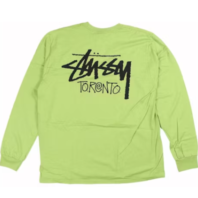 Stussy Toronto Green Long Sleeve Shirt-back