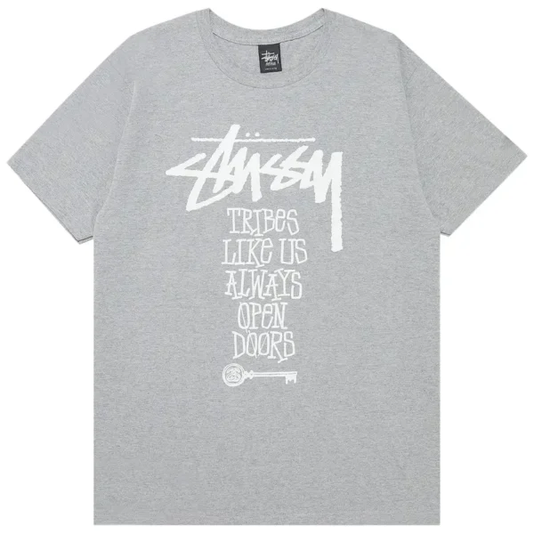 Stussy Tribe Like Us Grey T-Shirt