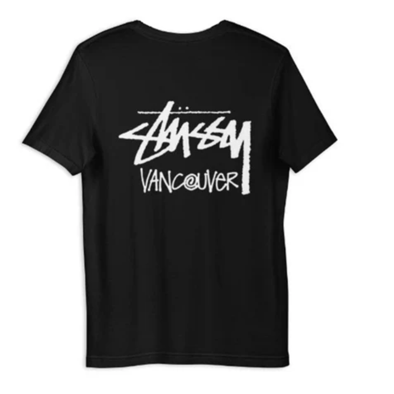 Stussy Vancouver Black Tee-back
