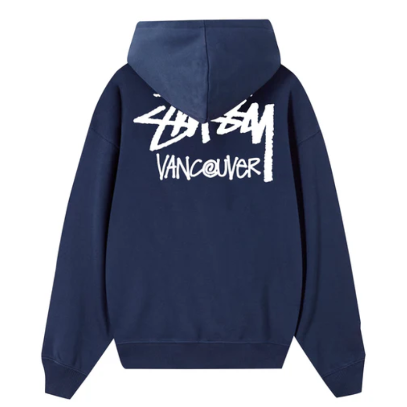 Stussy Vancouver Navy Hoodie-back