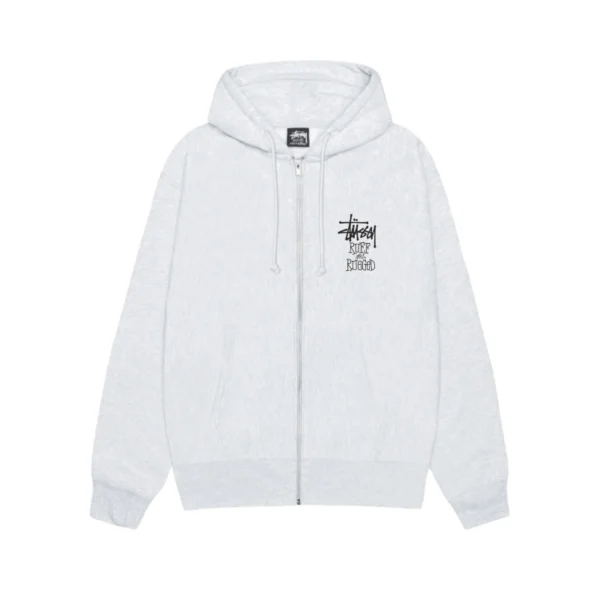 Stussy Well Suited Ash Heather Zip Up Hoodie