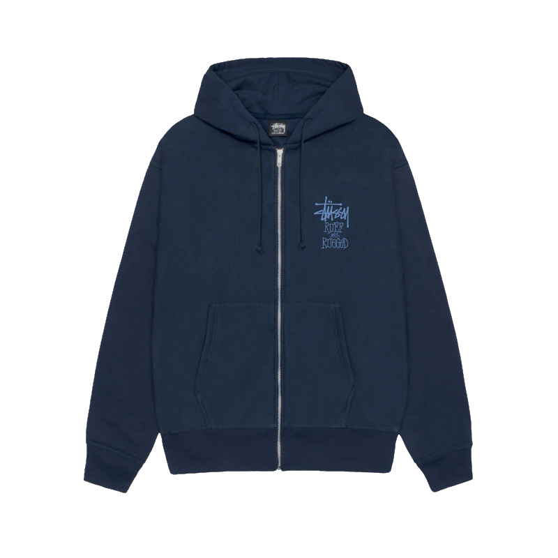 Stussy Well Suited Navy Zip Up Hoodie