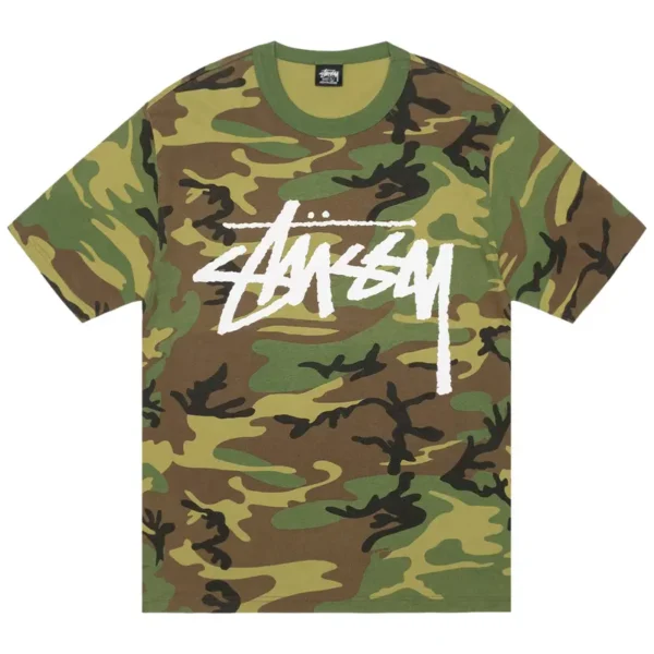 Stussy White Stock Camo Shirt
