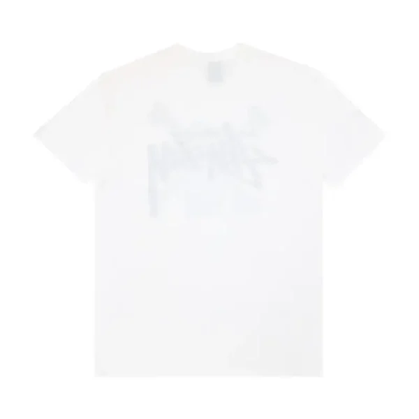 Stussy White and Black Paisley Skull White Tee Back