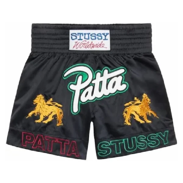 Stussy x Patta Black Boxing Shorts